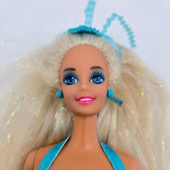 1991 Mattel Mermaid Barbie Doll 1991 1434 Blonde Glitter Hair Read - Picture 15 of 16